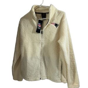 NFL New England Patriots Juniors Collection Size Large Sherpa Jacket Full Zip